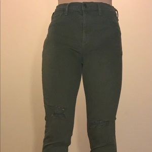 roebuck & co dark green jeans